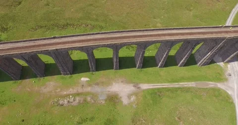 Viaduct 4K Looking Down 45 Degrees Stock Footage 135750553