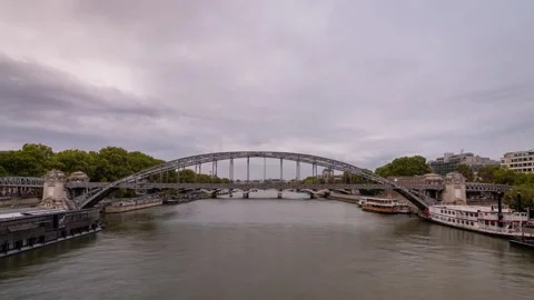 Viaduct Austerlitz in Paris Stock Footage 326052380
