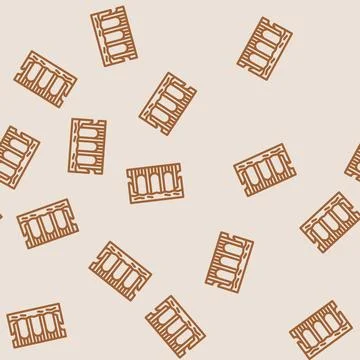 Viaduct bridge line vector seamless pattern Stock Illustration