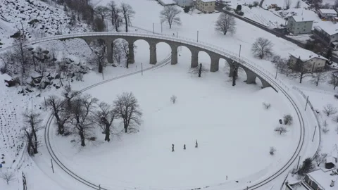 Viaduct Of Brusio Video stock 151473443
