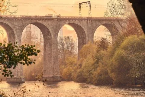 Viaduct at Dusk Foto stock