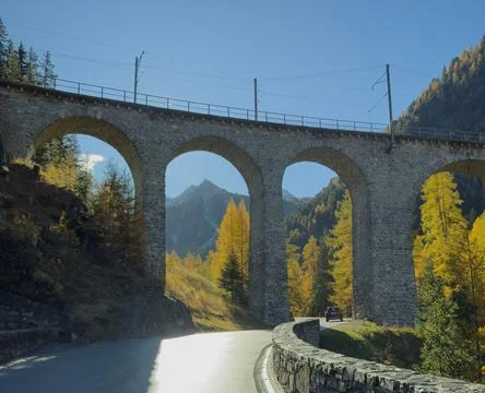 Viaduct at Preda Stock Photos
