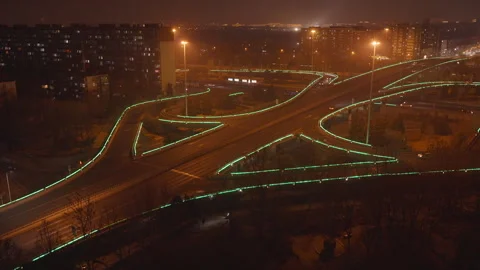 Viaduct traffic acceleration material Stock Footage 271496661