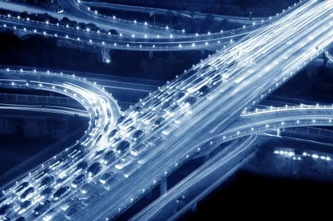 Viaduct traffic jam Stock Photos