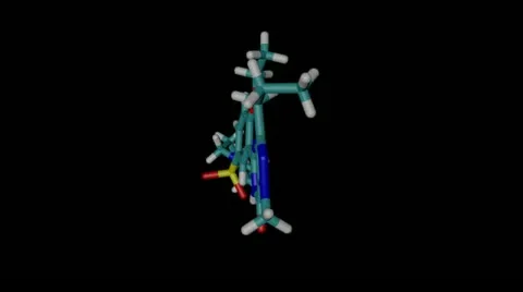Viagra molecule with alpha channel Stock Footage 11123168