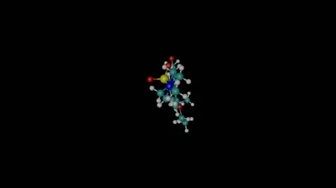 Viagra molecule with alpha channel Video stock 13543981