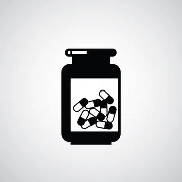 Vial of medicine Illustrazione stock
