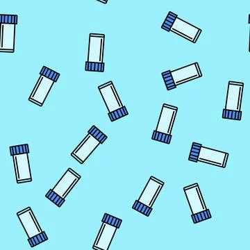 Vial plastic package vector seamless pattern Stock Illustration