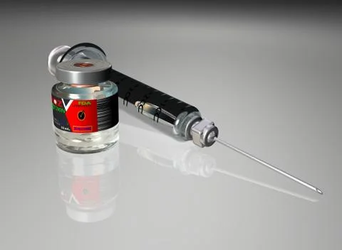 Vial Of Vaccine Stock Illustration