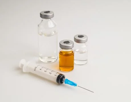 Vials and syringe Stock Photos