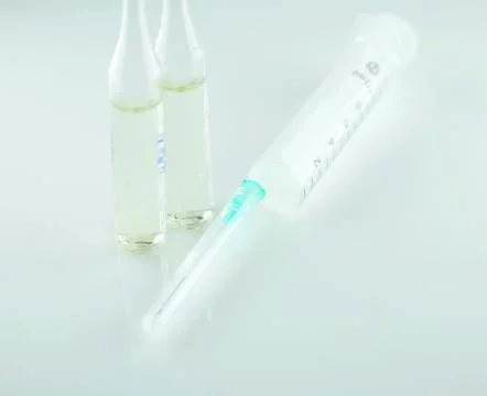 The vials and syringes Stock Photos