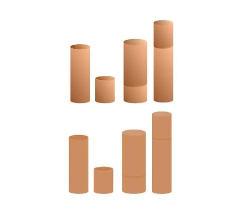 Vials or bottles vector set in gradient and flat styles. Stock Illustration