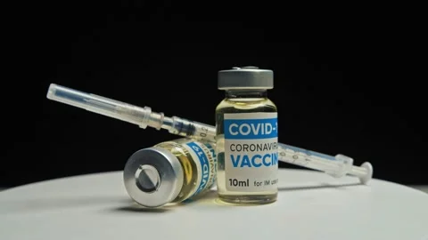 A vials of SARS-CoV2 COVID-19 vaccine in a medical research and development Stock Footage 143022680