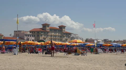 Viareggio beach Video stock 54662484