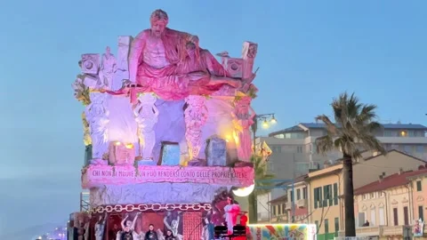 Viareggio Carnival 19 Stock Footage 341434372
