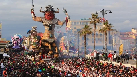 Viareggio carnival 動画素材 125238997
