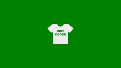 Vibe Coder Concept - Green Screen, 7.5% gray, Arial Font Stock Footage 332756163