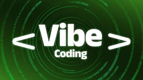 Vibe coding in a digital environment with a focus on green themes and Illustration