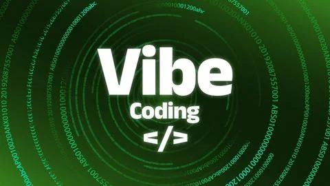 Vibe coding focuses on programming skills and digital creativity in a virtual Illustration