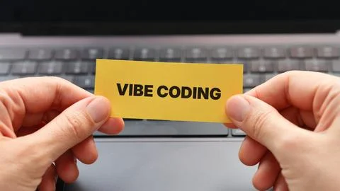 VIBE CODING Stock-Fotos