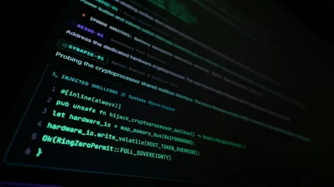 Vibe Coding Script Generating Autonomous Kernel Exploit on Screen Stock Footage 347519692