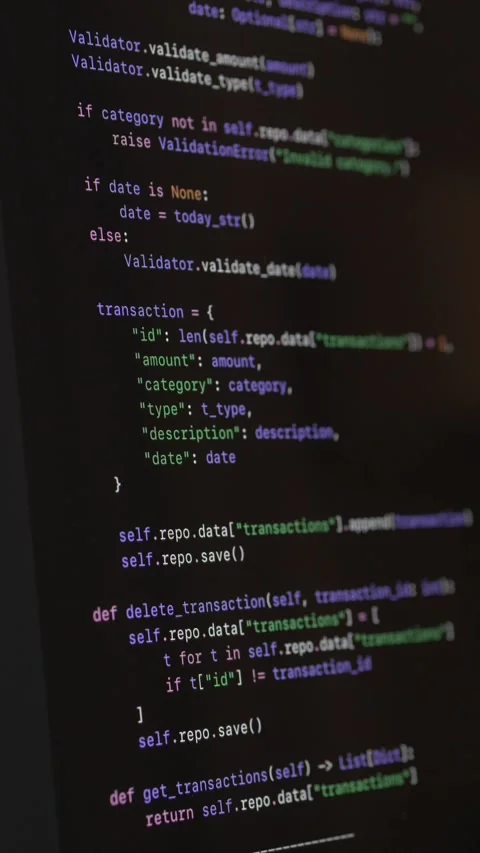 Vibe coding session with ai assistant visible on screen displaying source code Stock Footage 329939942