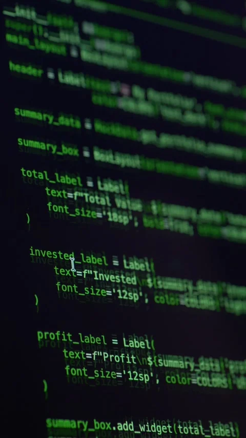 Vibe coding session with AI assistant visible on screen displaying green source Stock Footage 345653875