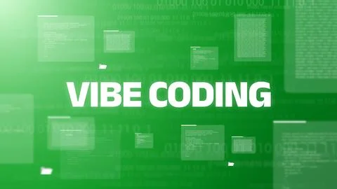 Vibe coding is showcased in a digital environment with various code snippets on Illustration