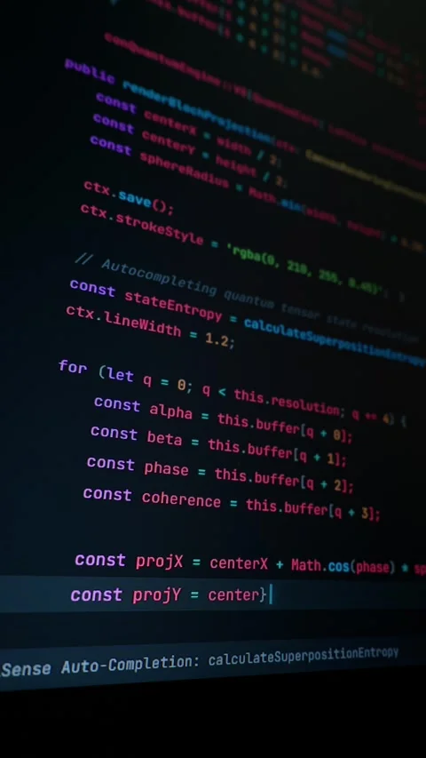 Vibe Coding Software Algorithm Typing Automatically on Screen Macro Stock Footage 347523120