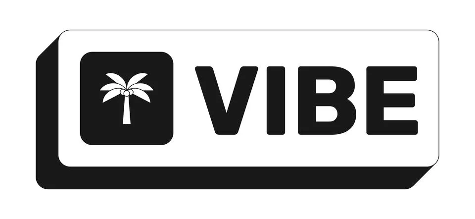 Vibe rectangle UI web button Stock Illustration