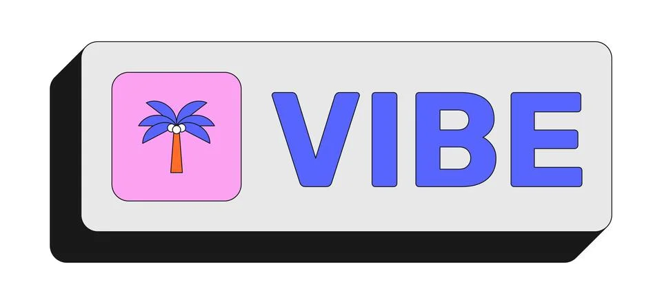 Vibe rectangular UI web button Stockillustratie