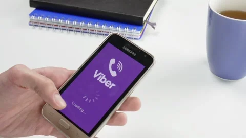 The Viber application is loaded for a very long time Stock Footage 99835162