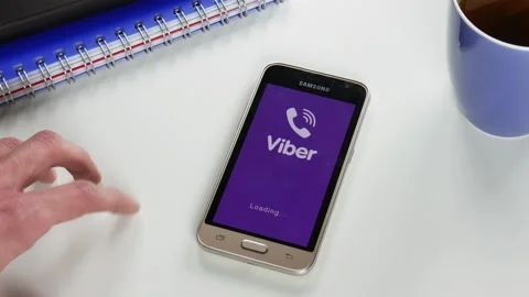 The Viber application takes a very long time to load Stock Footage 99835984