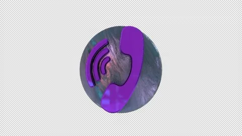 Viber Bounce and Fly 3D animation Video stock 137467747