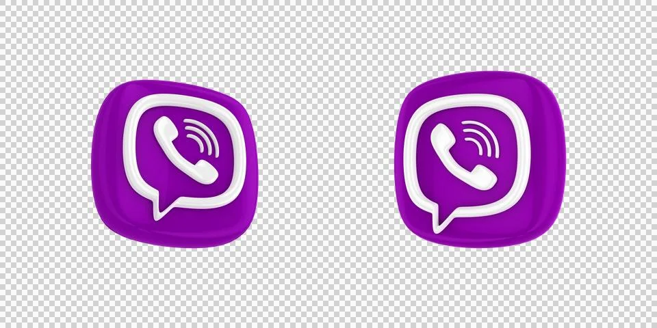 Viber Social network icon candy look Illustrazione stock