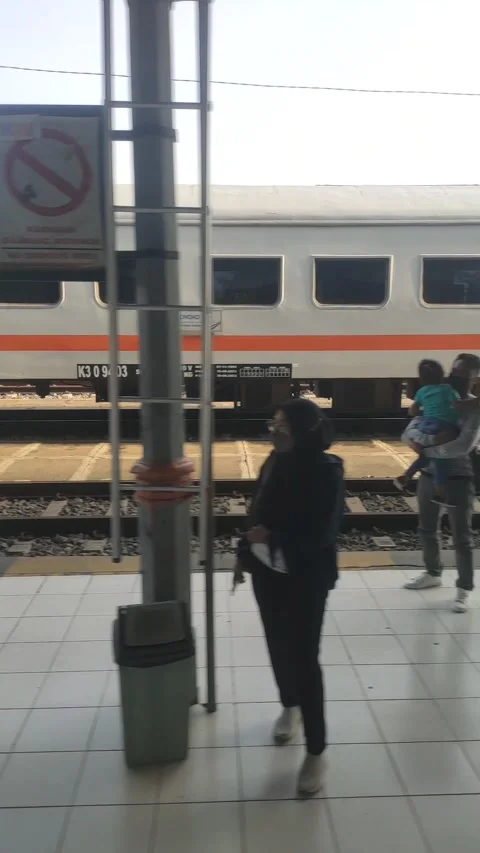 Vibes of indonesia train station Stock Footage 219667013