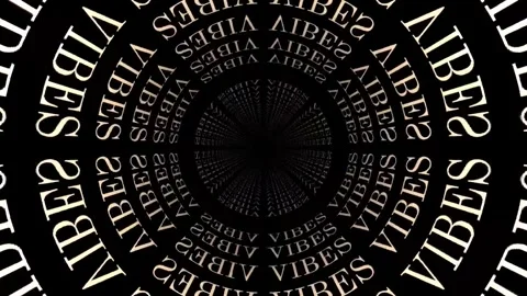 Vibes Keyword Animation, 3D Pattern, Background Loop. Zen, Positivity concept. Vídeos de archivo 251380407