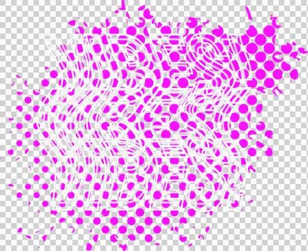 VIBES! text layers are floating in flat design with pink halftone dots on Stock Illustration