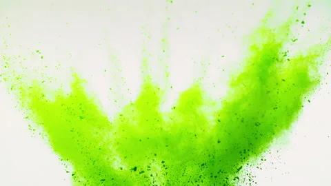 Vibrant 1000fps slow-motion showcases mesmerizing multi-color powder explosion Stock Footage 159256232