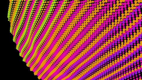 Vibrant 3D Dotted Wave Pattern Motion Graphics Stock Footage 332389751