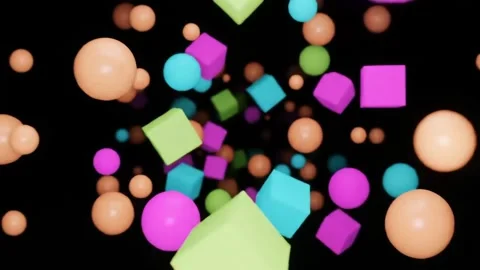 Vibrant 3D geometric shapes of cubes Video stock 314500654