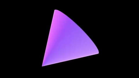 Vibrant 3D Gradient Cone Shape Abstract Art Exploration in Digital Design Видео 341927718
