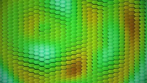 Vibrant 3D Isometric Hexagon Blocks Seamless Loop Background Vidéo 344258023