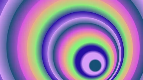 Vibrant 3D Optical Illusion Circle Tunne Stock Footage 337516183
