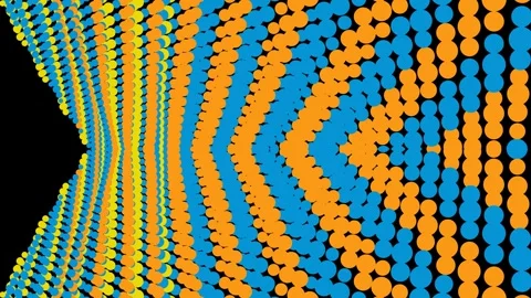 Vibrant 3D Pattern with Moving Circles. Video stock 329291067