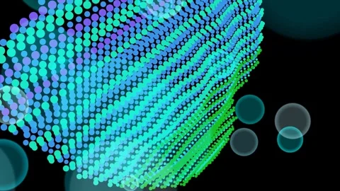 Vibrant 3D Spheres and Particles Animation. 스톡 동영상 329501455