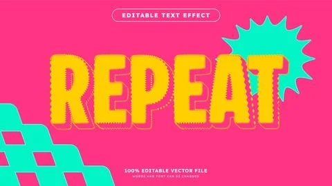 Vibrant 3D text effect with bold typography perfect for advertisements Stock Illustration