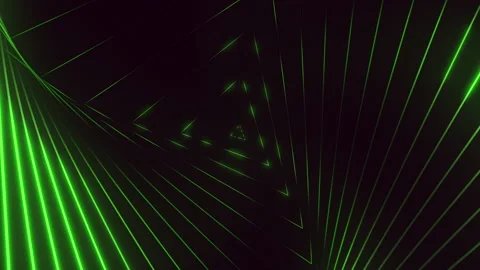 Vibrant 3d triangular shape with green lines - futuristic website background Stock Footage 285696241