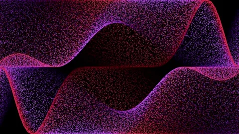 Vibrant 3D wave patterns flow through phases and colors Stock Footage 338095477