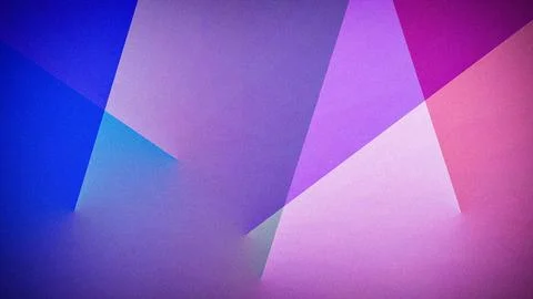 A vibrant 4K abstract geometric background blending blue, purple, and pink .. Ilustración de archivo